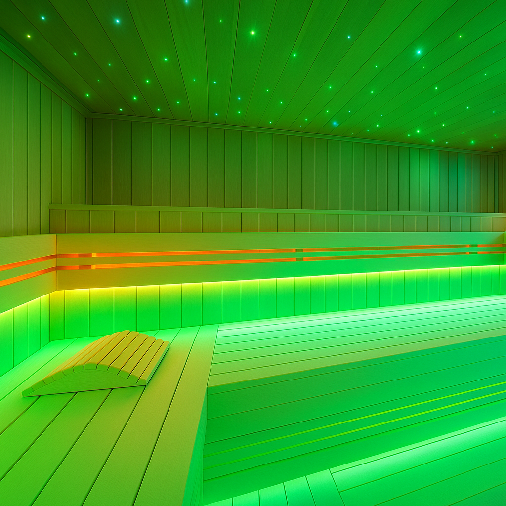 LED Zvaigžņotā debess komplekts, saunām, bērnu istabām, vanas istabām, 12 gaismekļi, RGB, IP54, 70°, zelts korpuss